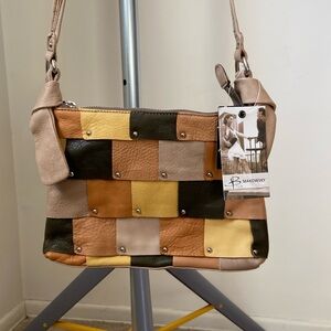 B. Makowsky Multicolor Patchwork Crossbody Bag